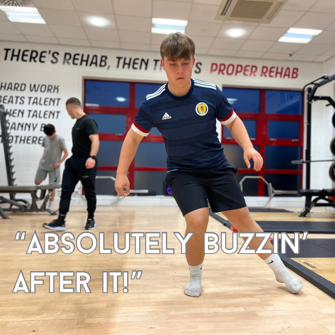 specific_scot's tweet photo. First taste of fitba’ training this year after a long time out with a knee injury. 

All going to plan, young Kian should be signed off from our Proper Rehab programme soon. 

#TheresRehabThenTheresProperRehab

https://t.co/rbKLxLPIiO https://t.co/EcmoJRrVtr