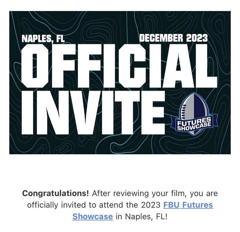 CMoore2029's tweet photo. Blessed and Honored for this opportunity. See you soon Naples!! @FBUcamp @LauerFBU @FBU_TeamIndiana @QBHitList @qb1ndy @IndyWeOutHere @PitViperMediaIN #futuresshowcase #naples #florida #classof2029 #officialinvite #seeyousoon https://t.co/s3nof6MSMC
