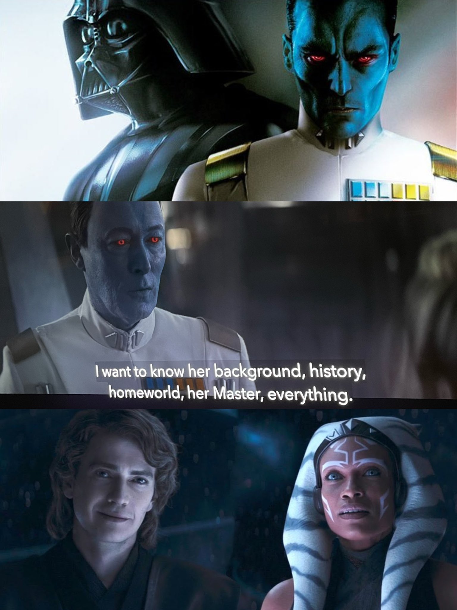 BLURAYANGEL 🦇 on X: "I can't wait for Thrawn to find out #Ahsoka's master  is Anakin Skywalker/Darth Vader and how he'll use that against h