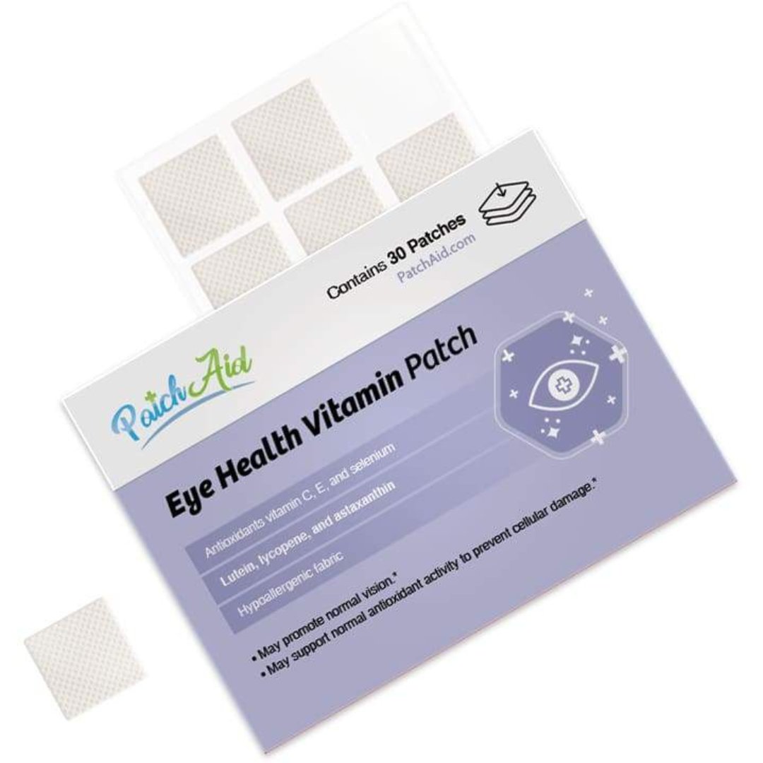 PatchAid's tweet photo. Your eyes depend on certain nutrients to maintain proper vision. PatchAid's NEW Eye Health Vitamin Patch contains a range of antioxidants, including vitamins C and E known to help decrease the risk for eye problems.

Get your's today- https://t.co/H6a3SpmJfs https://t.co/3DcZOcI4Gx