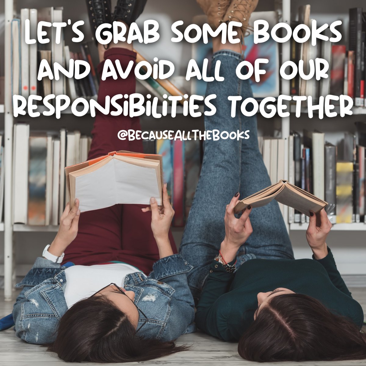 becausemybooks's tweet image. Grab a friend...let's go read! 

#BecauseAllTheBooks #BooksAreMyEscape #BookEscape #LetsRead #TimeToRead