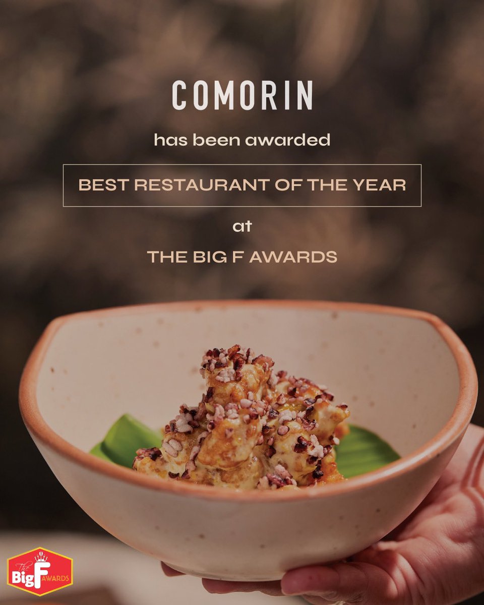 COMORIN (@comorin_in) on Twitter photo We’ve been awarded the ‘Best Restaurant of the Year’ by #BigFAwards2023 🏆🍽️
A big thank you to the team at the @thebigfawards <a href="/indianfoodfreak/">indianfoodfreak</a> for the honor and love 🤍 We are humbled and overjoyed! We’ve been awarded the ‘Best Restaurant of the Year’ by #BigFAwards2023 🏆🍽️
A big thank you to the team at the @thebigfawards <a href="/indianfoodfreak/">indianfoodfreak</a> for the honor and love 🤍 We are humbled and overjoyed!