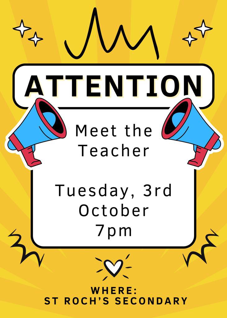 St_Rochs's tweet photo. Meet the Teacher for S1 parents and carers. https://t.co/gk87hB5dr3