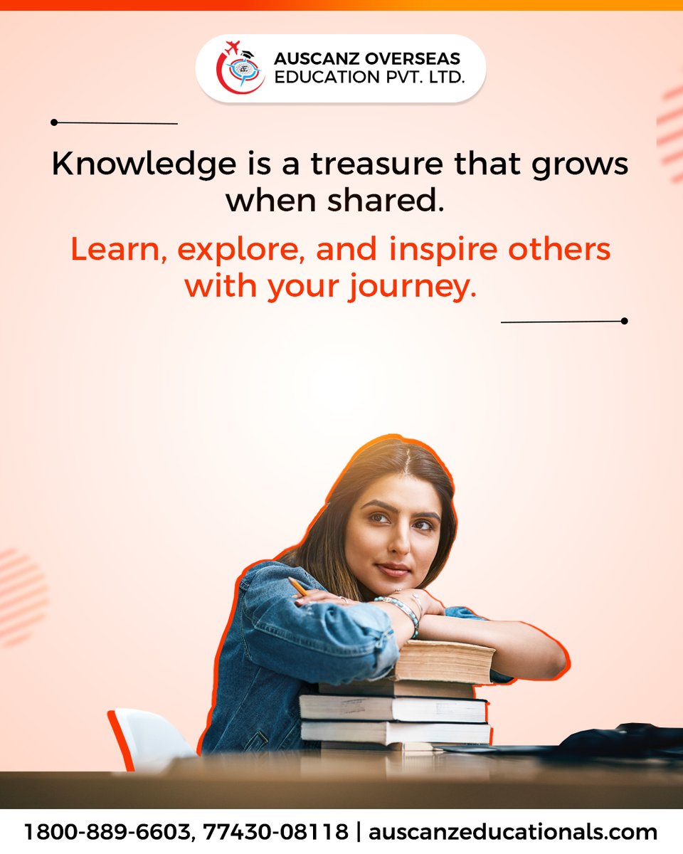 Share your journey of knowledge, inspire others, and watch the treasure of learning to grow! ✨

#immigration #IELTSExcellence #AuscanzOverseas #YourPathToSucces #touristvisa #EducateTheWorld #Education #Studyvisa #studyabroad #workvisa #StudyinCanada #StudylnUSA