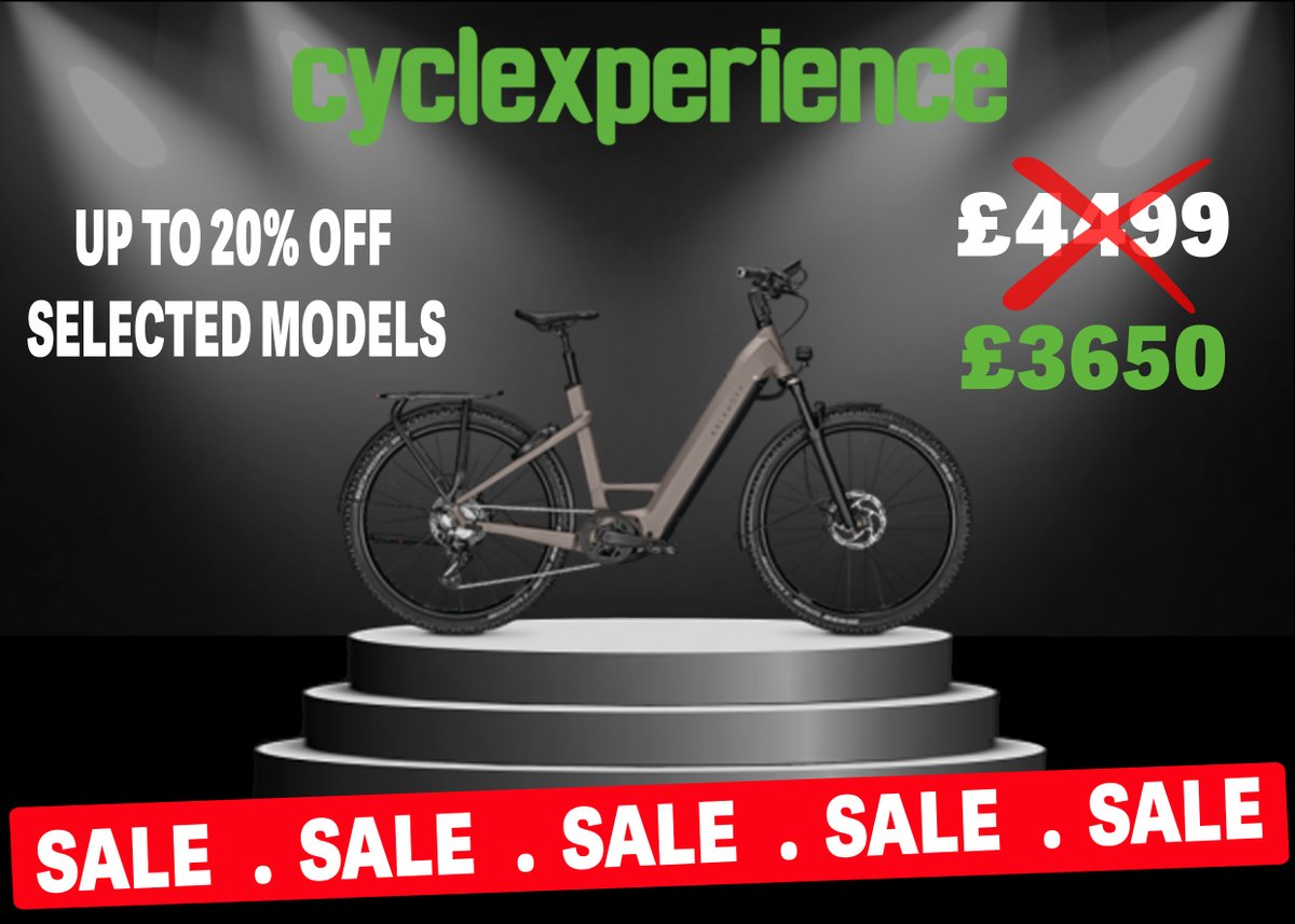 🔥 SEPTEMBER SUPER SALE 🔥

Limited time! 
Enjoy up to 20% off RRP on ALL Kalkhoff models in-store. Act fast! 🚀 Sale ends Sept. 30th or while stocks last.👀

Contact us: 📞 01590 624808 or 📧 newforest@cyclex.co.uk for details.

Test rides encouraged! 🚲