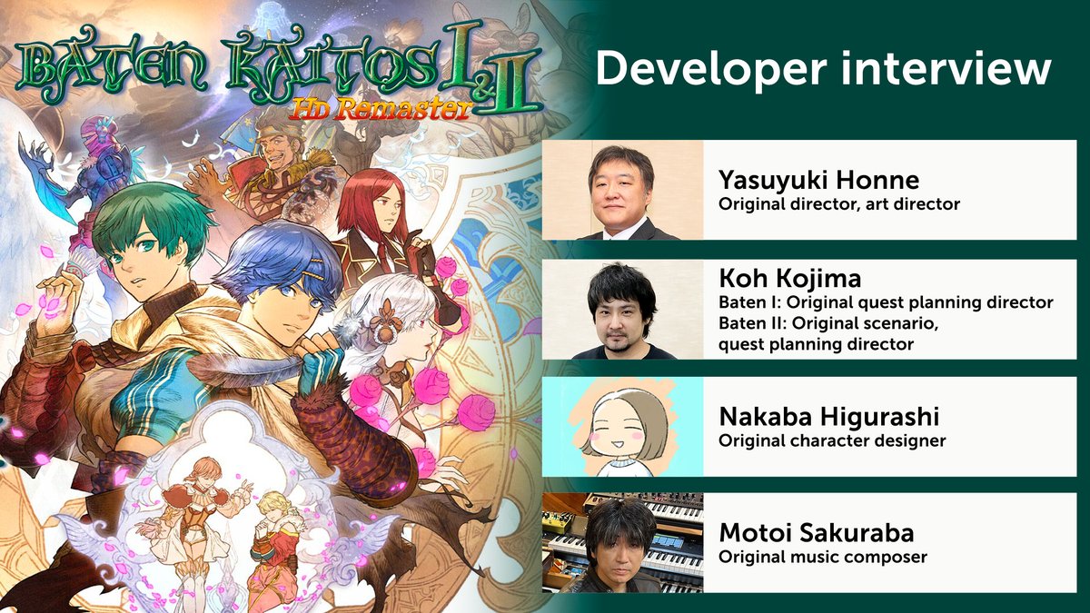 BandaiNamcoUS's tweet photo. Baten Kaitos I &amp; II HD Remaster is out now! Here are some thoughts from the original development team: https://t.co/1t3Q02rbzA https://t.co/JS8YuPMM02