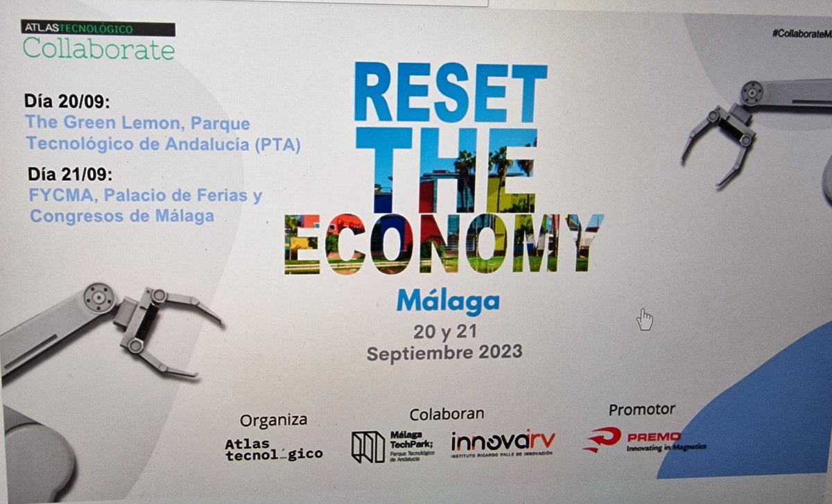 Gran jornada en el parque tecnológico de Málaga y visitando las empresas top de la zona. #ResetEconomt23 #CollaborateMalaga gracias a Atlas Tecnologico  por hacerlo posible.