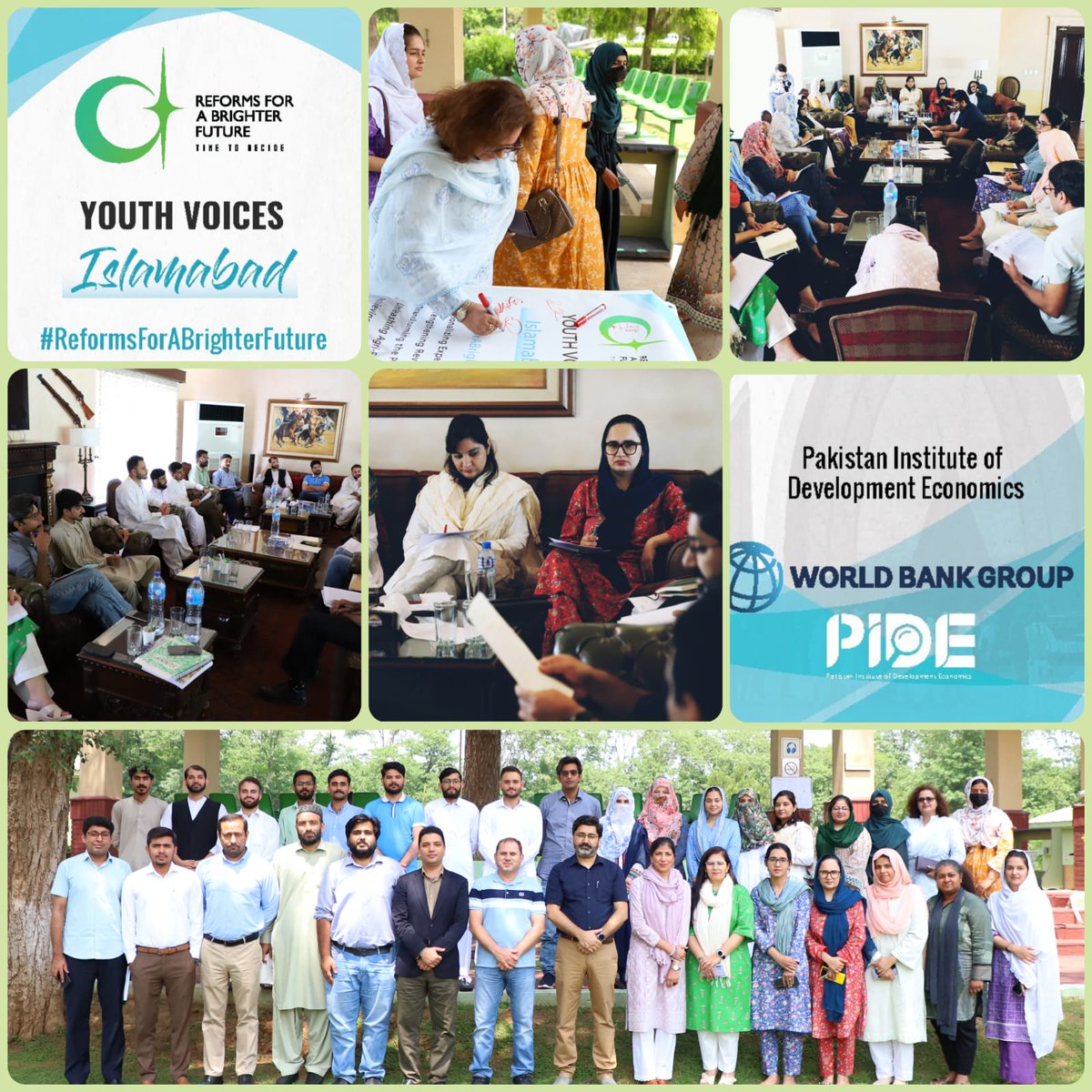 MShaafNajib14's tweet image. In 3 weeks, 40 FGDs in 21 universities all over Pakistan to gather the opinions and feedback of the country&apos;s youth regarding pressing policy matters faced by the country.
Youth voices hold an important role in @PIDEpk and @WBPakistanCD efforts of #ReformsForABetterFuture