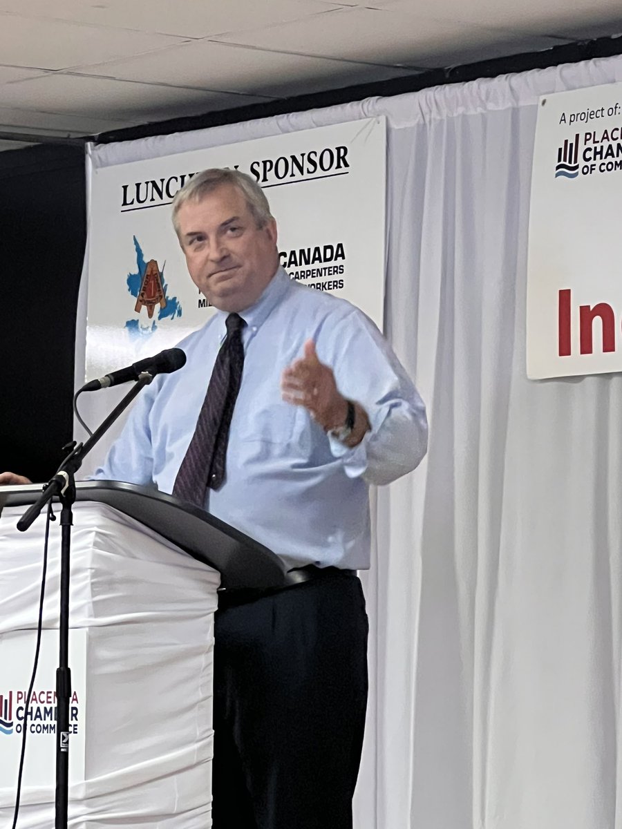 Hon. Gerry Byrne, Minister of Immigration and Population Growth for Newfoundland and Labrador delivered a powerful speech about welcoming new comers to grow our workforce and communities <a href="/PACCNL/">Placentia Chamber of Commerce</a> #PBIS2023