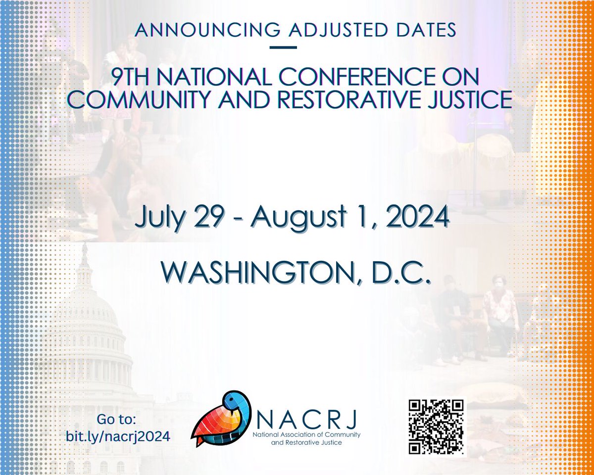 Due to unforeseen circumstances we have made the decision to reschedule the 2024 NACRJ Conference to Jul 29-Aug 1. The conference venue will remain at the Marriott Marquis in Washington, D.C.
Learn more about the change &amp; how we came to our decision here: shorturl.at/efhHQ