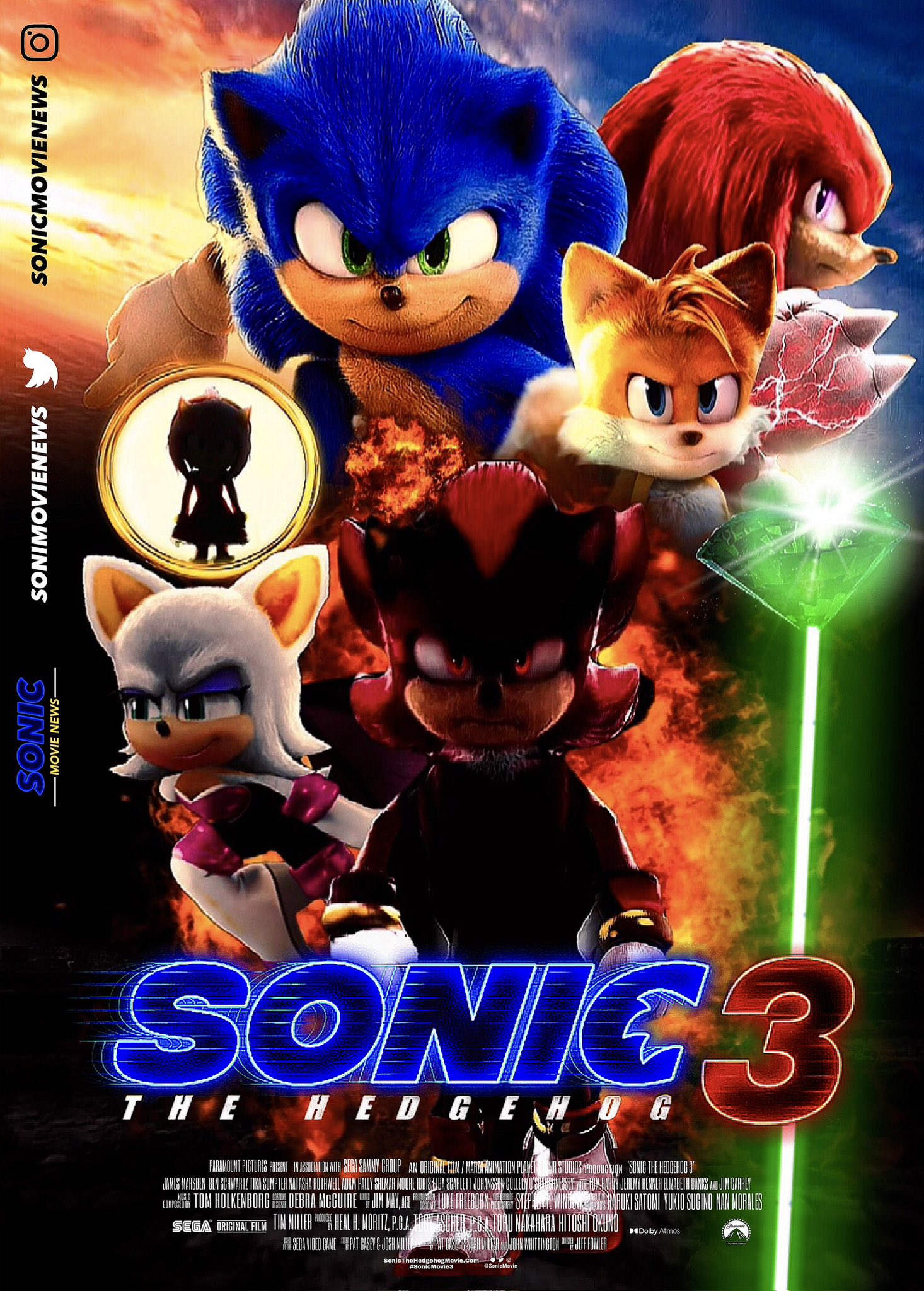 Sonic movienews on X: Sonic The Hedgehog 3 hits movie theaters on December  20th 2024!🔥 Poster design: @Sonimovienews 👀 #sonicmovie3 #knuckes #sonic # sonicmovie #sonic3 #SonicTheHedegehog #Tails #MilesTailsPrower #RougeTheBat  #amyrose #sonamy