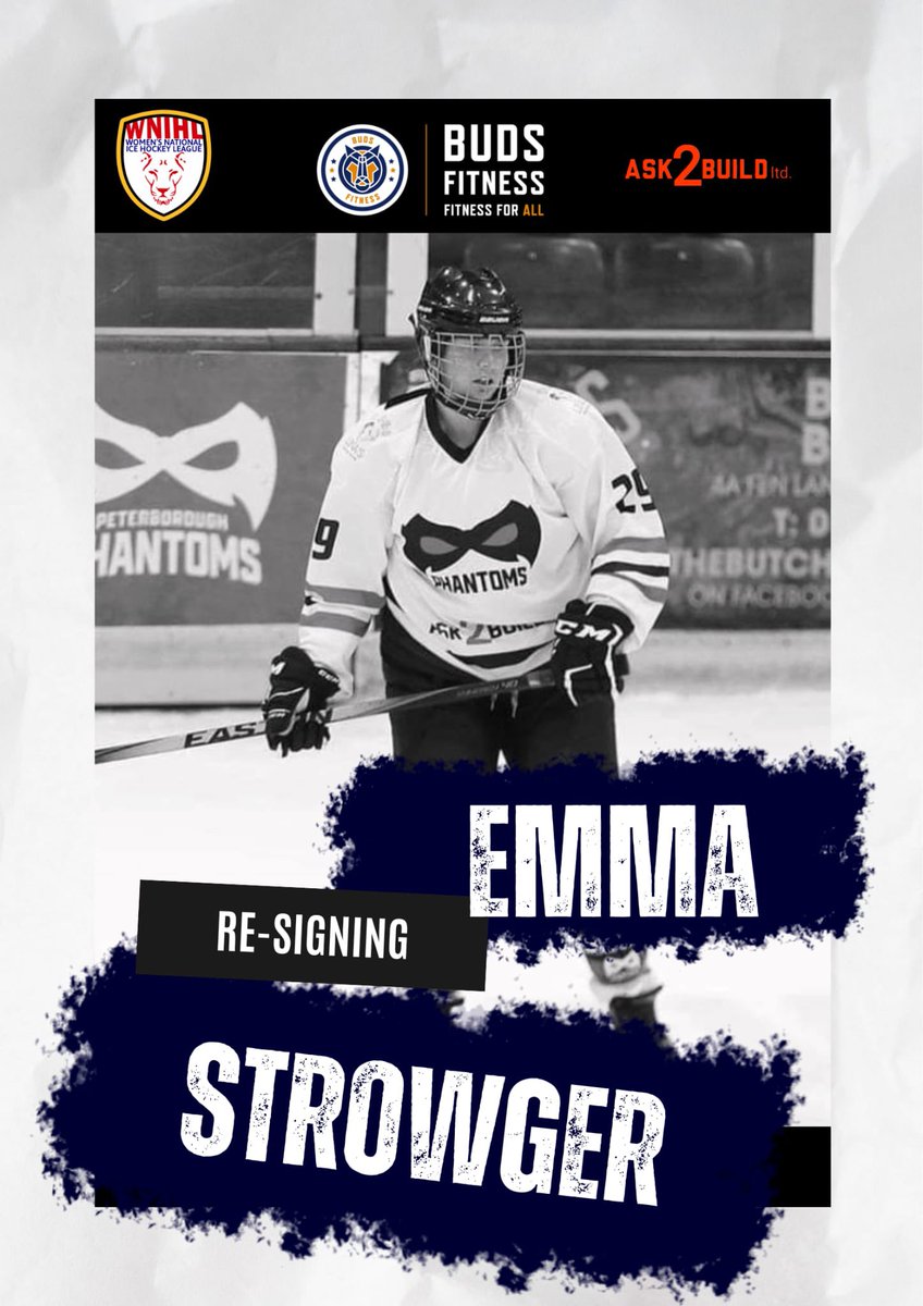 Welcome back to our forward #29 Emma Strowger!

"Can't wait to begin my seventh season of ice hockey &amp; my third with the Phantoms. I'm looking forward to develop my skills even more &amp; using them to my advantage over the games to come"
#phantomswomen