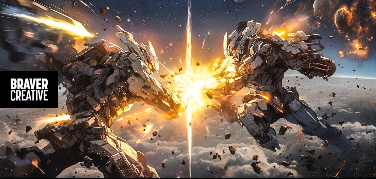 bravercreative's tweet photo. Clash.

#Dakota #DakotaUniverse #midjourney #midjourneyart #midjourneyV52 #fantasy #aiart #AIArtCommuity https://t.co/hqilxgoJzT