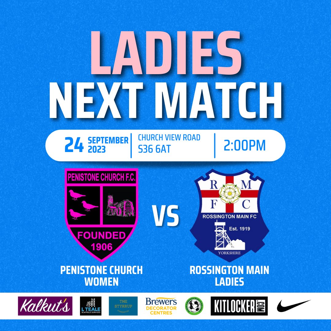 𝗟𝗔𝗗𝗜𝗘𝗦

<a href="/MickeyFraser5/">Michael Fraser</a>’s Ladies side are back in league action this Sunday as they make the trip over to Penistone on Sunday afternoon.

🆚 <a href="/pcgirlsfc/">Penistone Church Women FC</a> 
📆 24/09/23
🏟 Church View Road
⏰ 14:00 Kick Off
🏆 <a href="/shgcl/">SHWGL</a> Open Age 1

#UTM