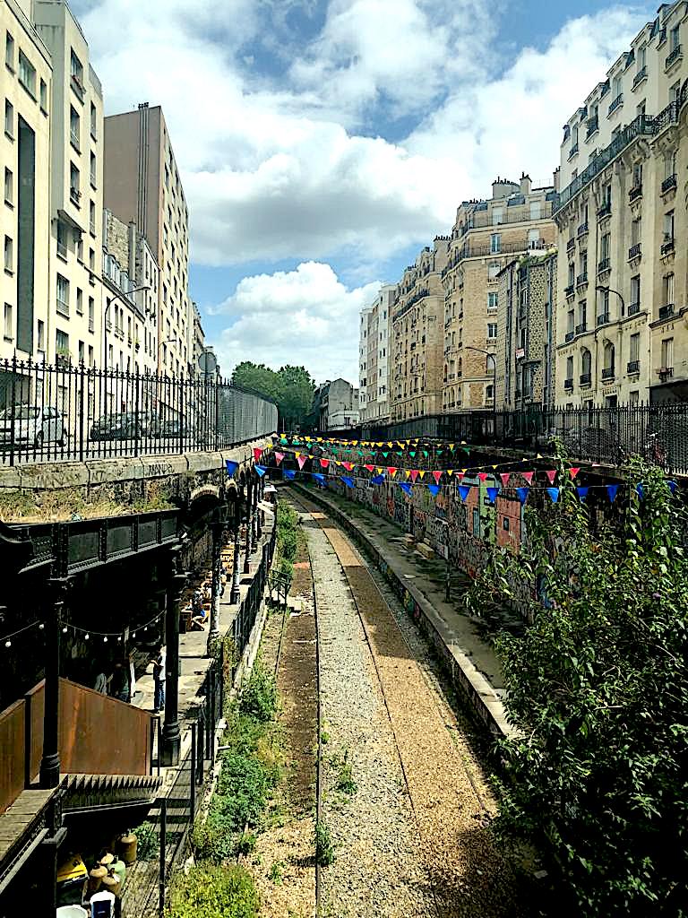 focusonparis's tweet photo. Making tracks: remnant of #LaPetiteCeinture (the little belt) railroad line that surrounded Paris til the #parismetro came in. Lively eating/drinking/gathering spot weekends.#graffiti #architecture #photography #hiddenparis #historyofparis (see blog) https://t.co/fVjudwvnHj https://t.co/EiKNKUHNLf
