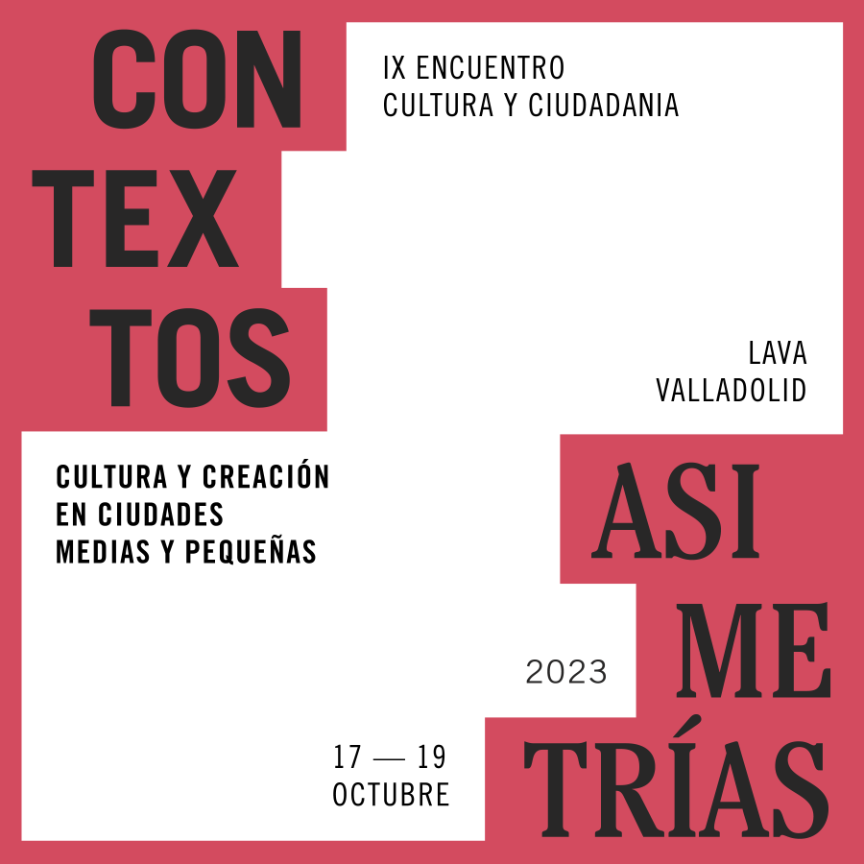🗓️ 17-19 octubre 
🚩 <a href="/LavaVLL/">Laboratorio de las Artes de Valladolid :: LAVA</a> 
 📢 <a href="/cultuciudadania/">Cultura y Ciudadanía</a> #IXEncuentroCulturayCiudadania #Territoriosintermedios con <a href="/EspacioTangente/">Espacio Tangente</a> @bartleboothorg <a href="/Rexenerando/">Rexenerando S.Coop.G</a> <a href="/elzarzalsm/">El Zarzal</a> ... 

Programa: …urayciudadania.culturaydeporte.gob.es/encuentro-cult… 
Inscripción: docs.google.com/forms/d/e/1FAI…