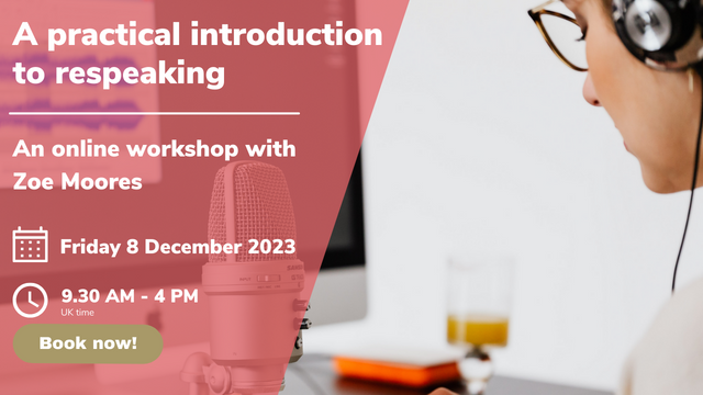 CIOL_Linguists's tweet photo. If you saw Zoe Mooresโ popular webinar on #Respeaking earlier this year, and if this area of work interests you, join her for a deeper look into the subject and sign up for her 1-day workshop, A practical introduction to #Respeaking.
https://t.co/pvqviMY9TQ
#Translation #Interpreting #Respeaking #Subtitling #Languages