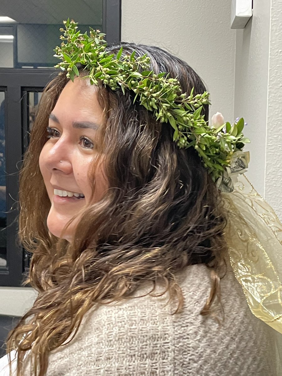 Congrats to our wonderful counselor, Mrs. Anna Diaz, on her new marriage! Flower crown made from flowers in our LVUSD pollinator gardens.