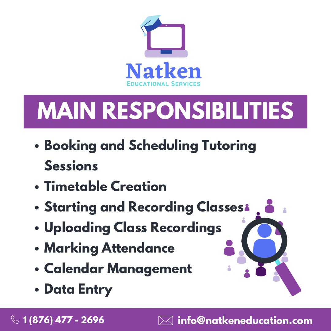 NatkenEducation's tweet photo. #WeAreHiring a Virtual Assistant to assist with the smooth operation of our day to day activities! Interested candidates are invited to send their resumes to info@natkeneducation.com 

#Natken #JobOpportunity https://t.co/gMKjGy3imn
