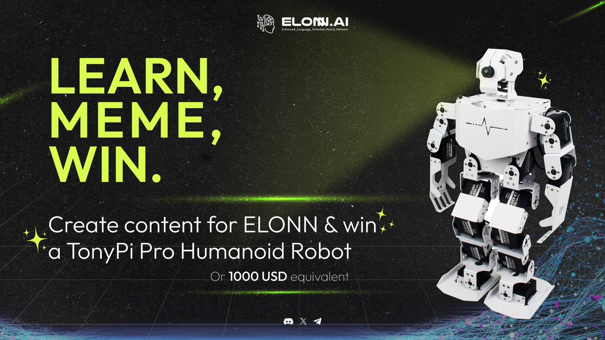 📢 Win an AI Robot or 1000USD! 💰   

Collect points (XP) as you learn about #ELONNAI, create related content such as tweets &amp; memes, and win an AI robot or $1000!

You choose 😎

The campaign happens on our Discord 👉 discord.gg/45ZZKa3VT

Rules 👉 bit.ly/LMWRules