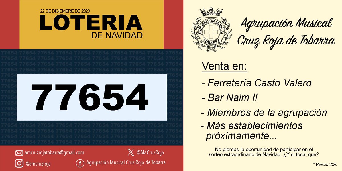 🎄LOTERÍA DE NAVIDAD 🎄Y si toca, ¿qué?  No dejes pasar el número de la cuenta atrás porque el 22 de diciembre está muy cerca. ¡Cómpralo!