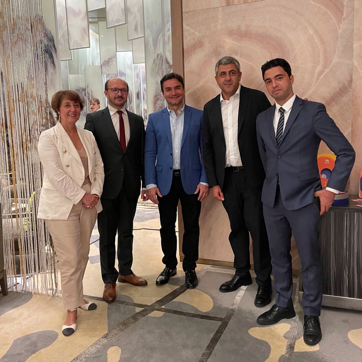pololikashvili's tweet photo. Multilateral cooperation is our greatest tool to make tourism thrive.
I am very happy to meet Minister of Tourism of Brazil @celsosabinoofc and Secretary of State for Tourism of Portugal Nuno Fazenda at the 10 #GTEF in Macao. https://t.co/1N7Zom00e7