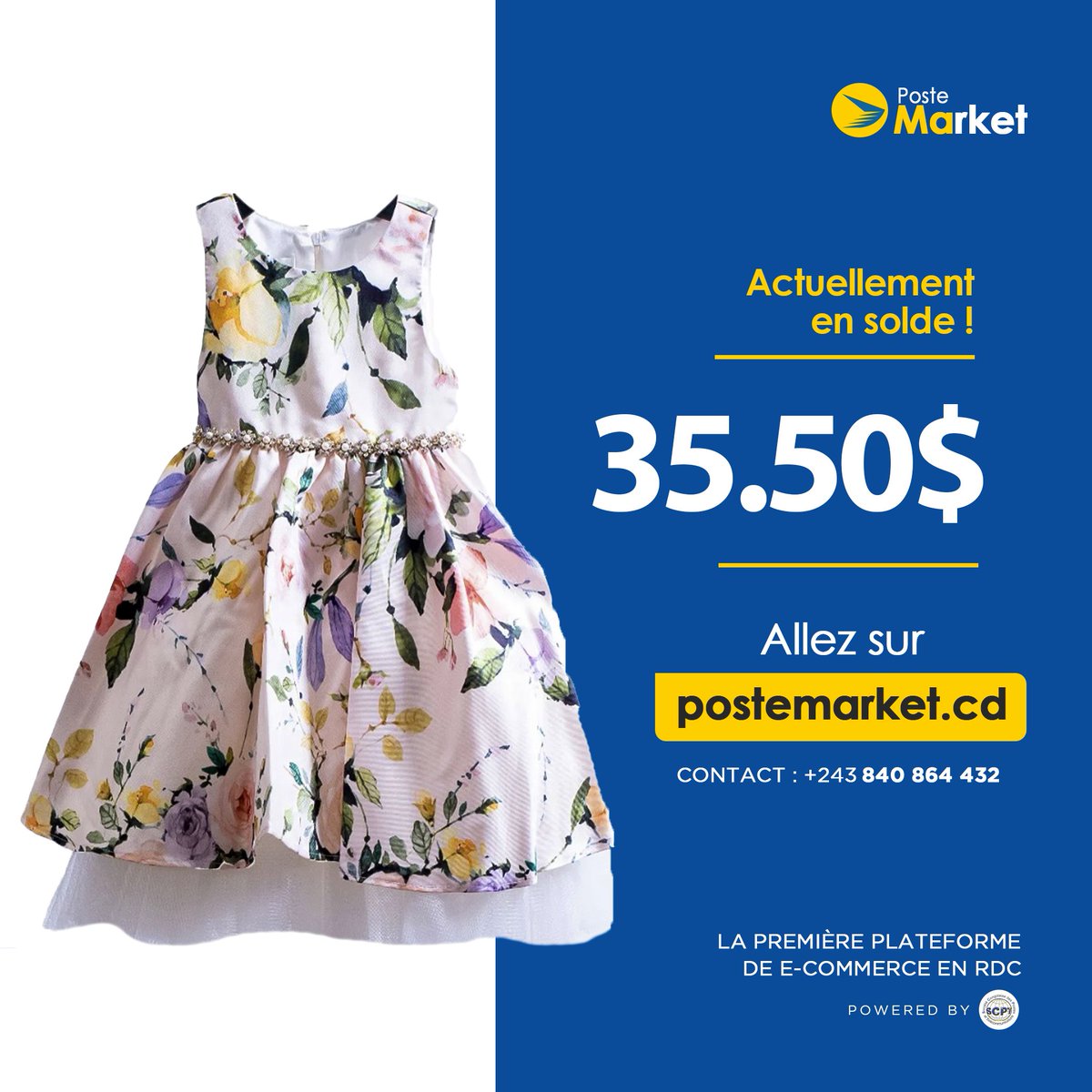Postemarket_rdc's tweet image. Actuellement en solde, cette jolie robe irait bien à votre petite princesse 😍, elle est à 37.50 $ sur Poste Market 🇨🇩🛍️

Passez vos commandes sur le site 🔗 postemarket.cd

Contact :+243 840 864 432

#PosteMarket🇨🇩 #Ecommerce #SCPT