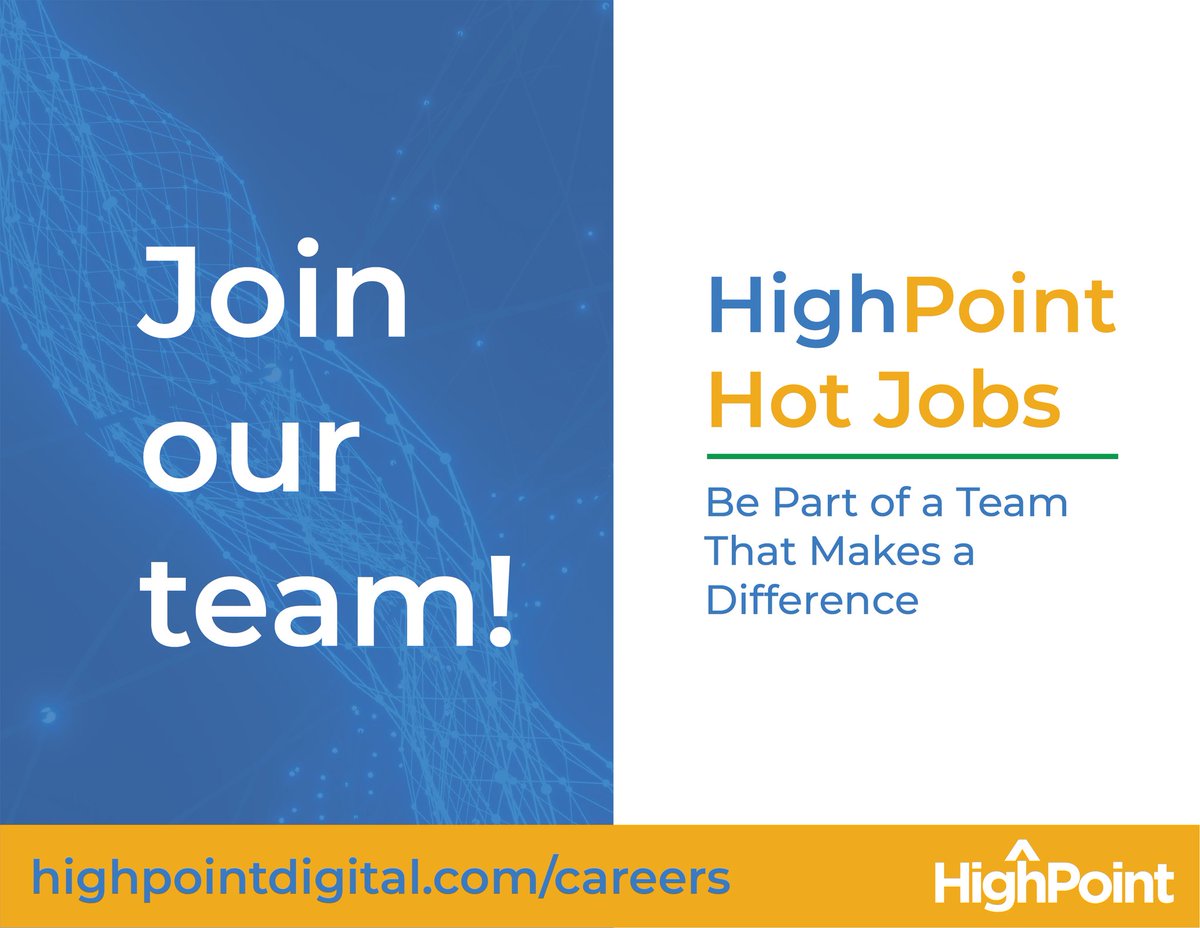 HPDigitalInc's tweet photo. We focus on our employees’ experience because happy, engaged employees mean great results for our clients. To join the team please click the link: https://t.co/8evODVpnhy #HighPoint #HotJobs #OpenWork https://t.co/0j5Uoau7CL