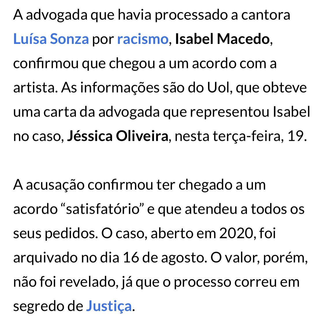 Sim, amor… ela resolveu falar do amado dela porque nada negativo sobre ela saiu hoje não… CONFIA!