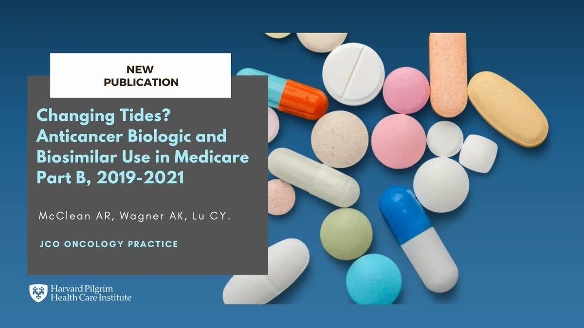 Department of Population Medicine (@deptpopmed) on Twitter photo A new publication led by former @HealthPolicy_DPM fellow <a href="/alison_mcclean/">alison mcclean</a> w/ <a href="/DeptPopMed/">Department of Population Medicine</a>'s #AnitaWagner & <a href="/ChrisLuPhD/">Christine Lu</a> suggests that, while #biosimilar use is on the rise, the cost savings in #Medicare Part B remain unrealized.
Read more in <a href="/JCOOP_ASCO/">JCO Oncology Practice</a>: buff.ly/3EJfamX A new publication led by former @HealthPolicy_DPM fellow <a href="/alison_mcclean/">alison mcclean</a> w/ <a href="/DeptPopMed/">Department of Population Medicine</a>'s #AnitaWagner & <a href="/ChrisLuPhD/">Christine Lu</a> suggests that, while #biosimilar use is on the rise, the cost savings in #Medicare Part B remain unrealized.
Read more in <a href="/JCOOP_ASCO/">JCO Oncology Practice</a>: buff.ly/3EJfamX