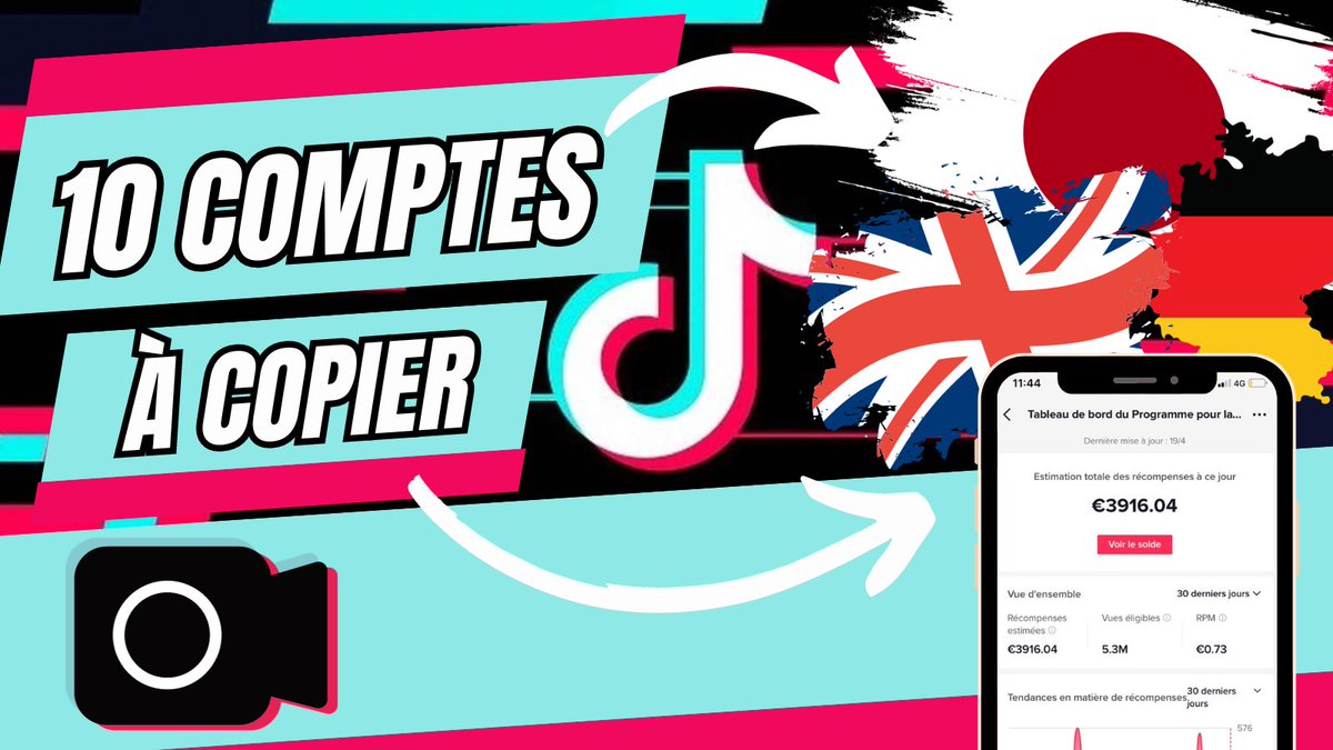 🚨J’ai rédigé un document GRATUIT avec 10 comptes TIKTOK avec un fort potentiel pour devenir VIRAL sur les nouveaux marchés 🇩🇪🇬🇧🇯🇵 

👉🏼 Ne loupez pas le train les premiers vont 💰⏳

🎁 Pour le recevoir : Tu dois me follow <a href="/AdrifEmark/">Adrif</a> RT &amp; Commente « COMPTES »