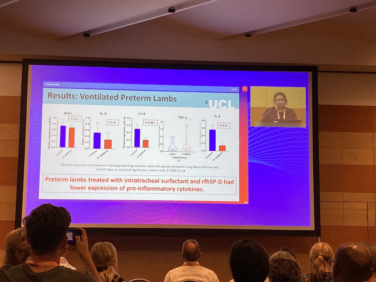 ESPR_ESN's tweet photo. @JENS_Congress And this years Bengt Robertson Award @JENS_Congress goes to Reena Bhatt for her research „Therapy with a fragment of recombinant surfactant protein d demonstrates no toxicity in ventilated and non-ventilated translational models“ 🎗️👏 https://t.co/8ZWE3K5BRu