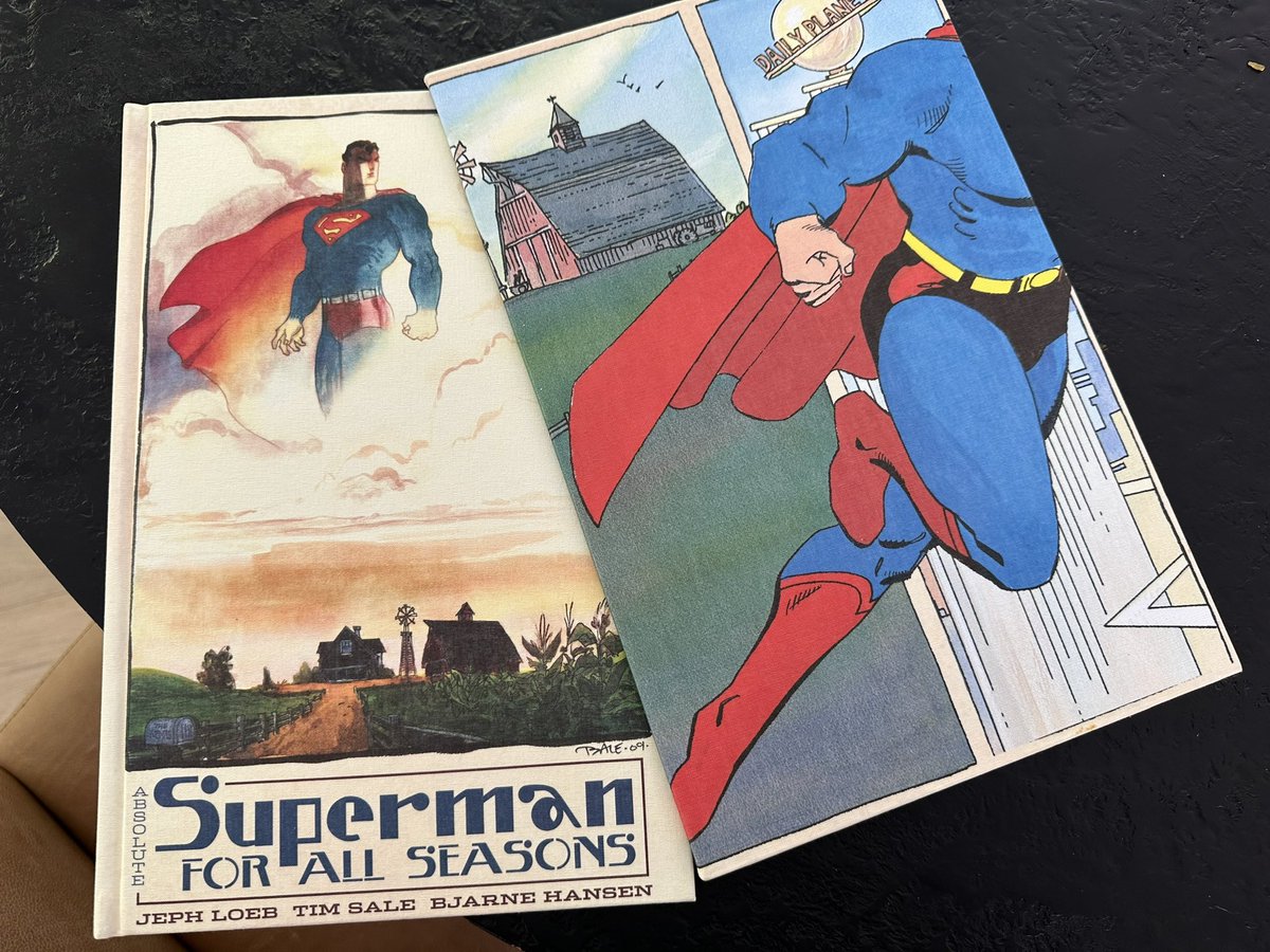 Just received this stunningly gorgeous Absolute edition of Superman for All Seasons, one of my favorite Superman stories & a huge influence on Legacy (& a strangely perfect bookend with All-Star Superman). The late, great Tim Sales artwork & Bjarne Hansen’s watercolor work have