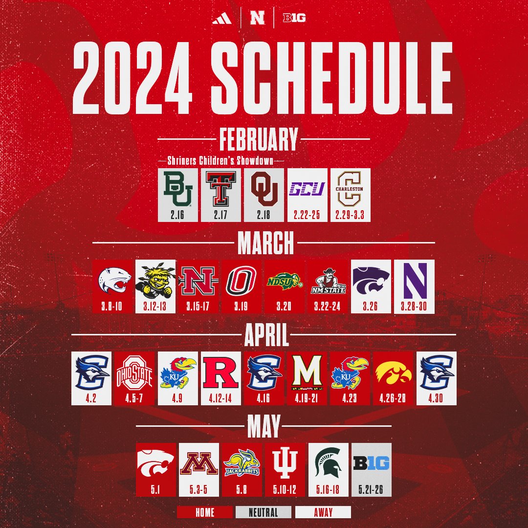 Mark your calendars, our schedule is live! 📅 🔗: go.unl.edu/wgqv