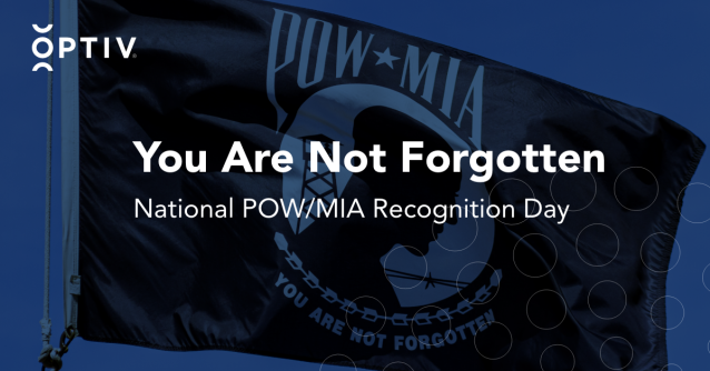 On National #POWMIA Recognition Day, we reflect on the bravery of those who sacrificed their lives or freedom and ensure their courage is never forgotten. Thank you for your service. 💙 #OneOptiv