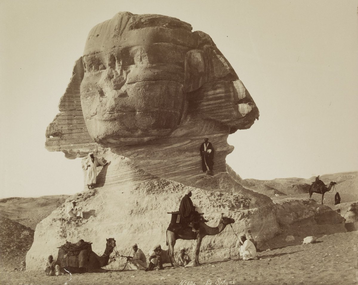 The Sphinx at Giza Before Excavation, Hippolyte Arnoux (c.1870-1912)