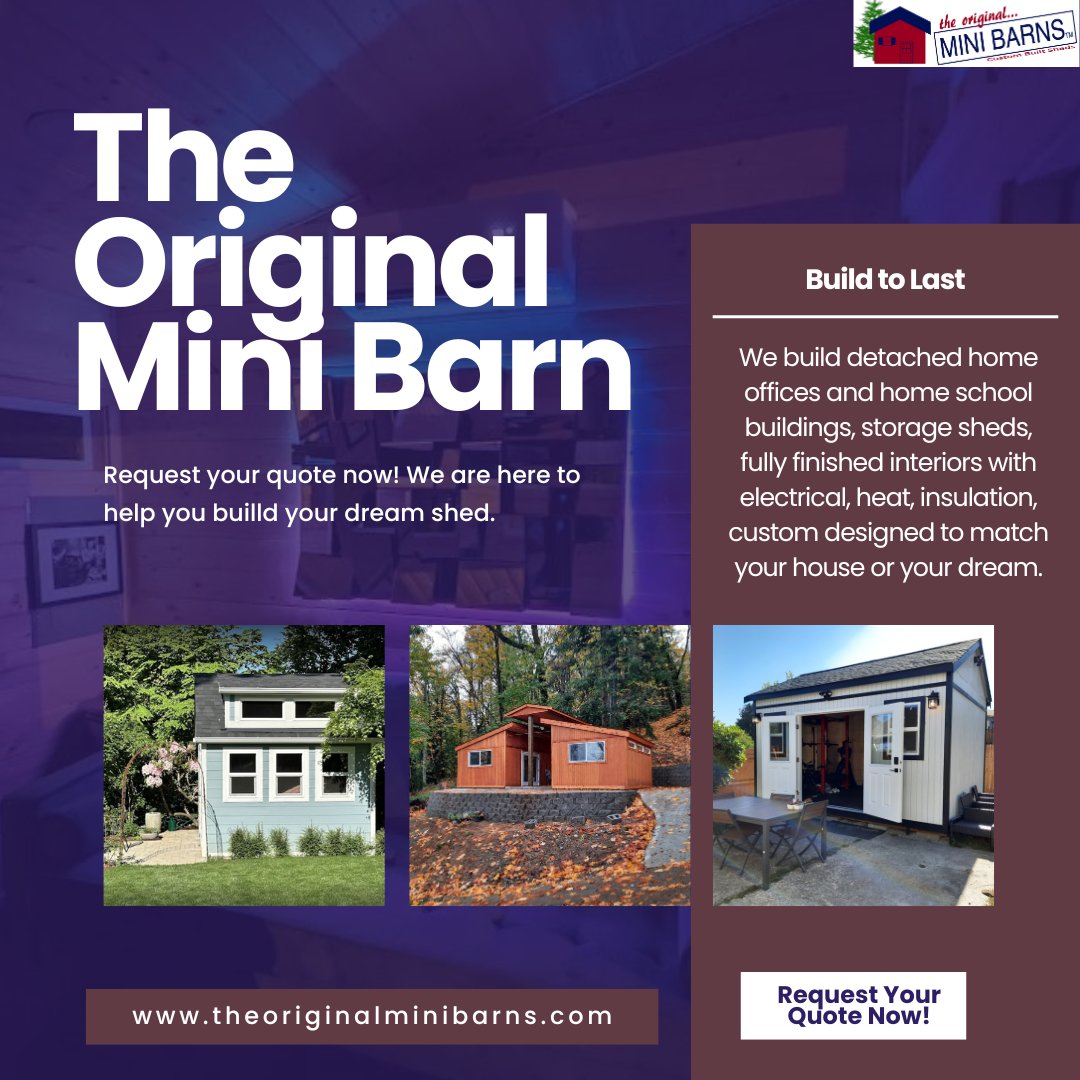 OGminibarns's tweet photo. Discover Your Dream Shed with The Original Mini Barns! 

Looking for the perfect storage solution? Look no further! We're your trusted professionals, dedicated to crafting your ideal shed. https://t.co/SCYPTN1dER
