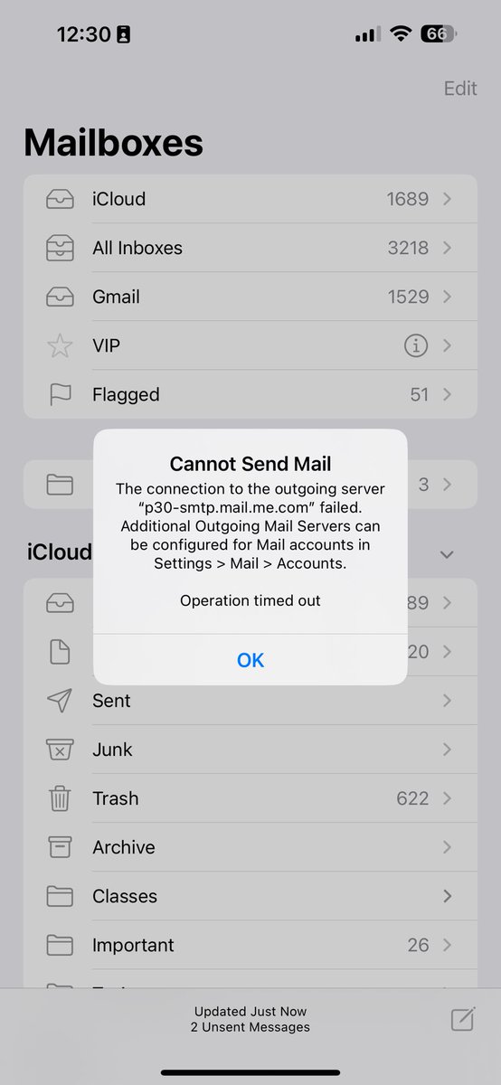 With iPhone update <a href="/Apple/">Apple</a> I am not able to send emails from my iCloud. Anyone else having this issue?