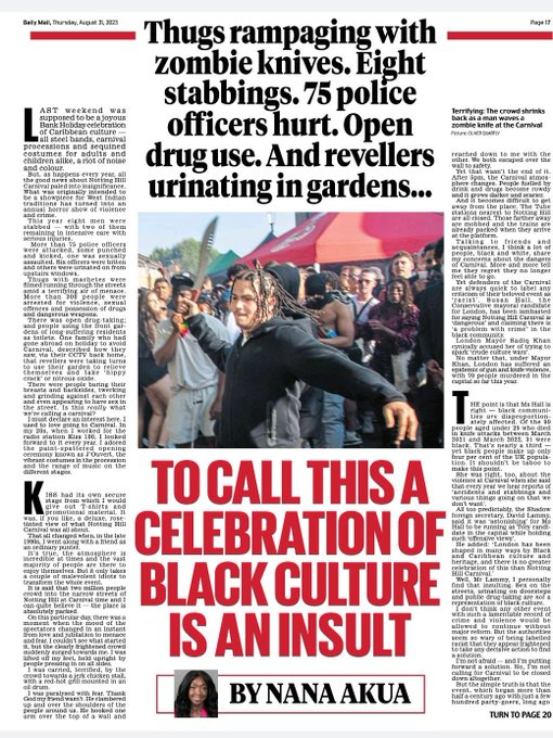 nelsabbey's tweet image. Finally, it was revealed to me (by Dominique) that the “ghostwritten, negative, verging on racist piece” on the '22 Notting Hill Carnival that she was asked to be the “face of” (and turned down)… was eerily similar to this piece below. theguardian.com/commentisfree/…