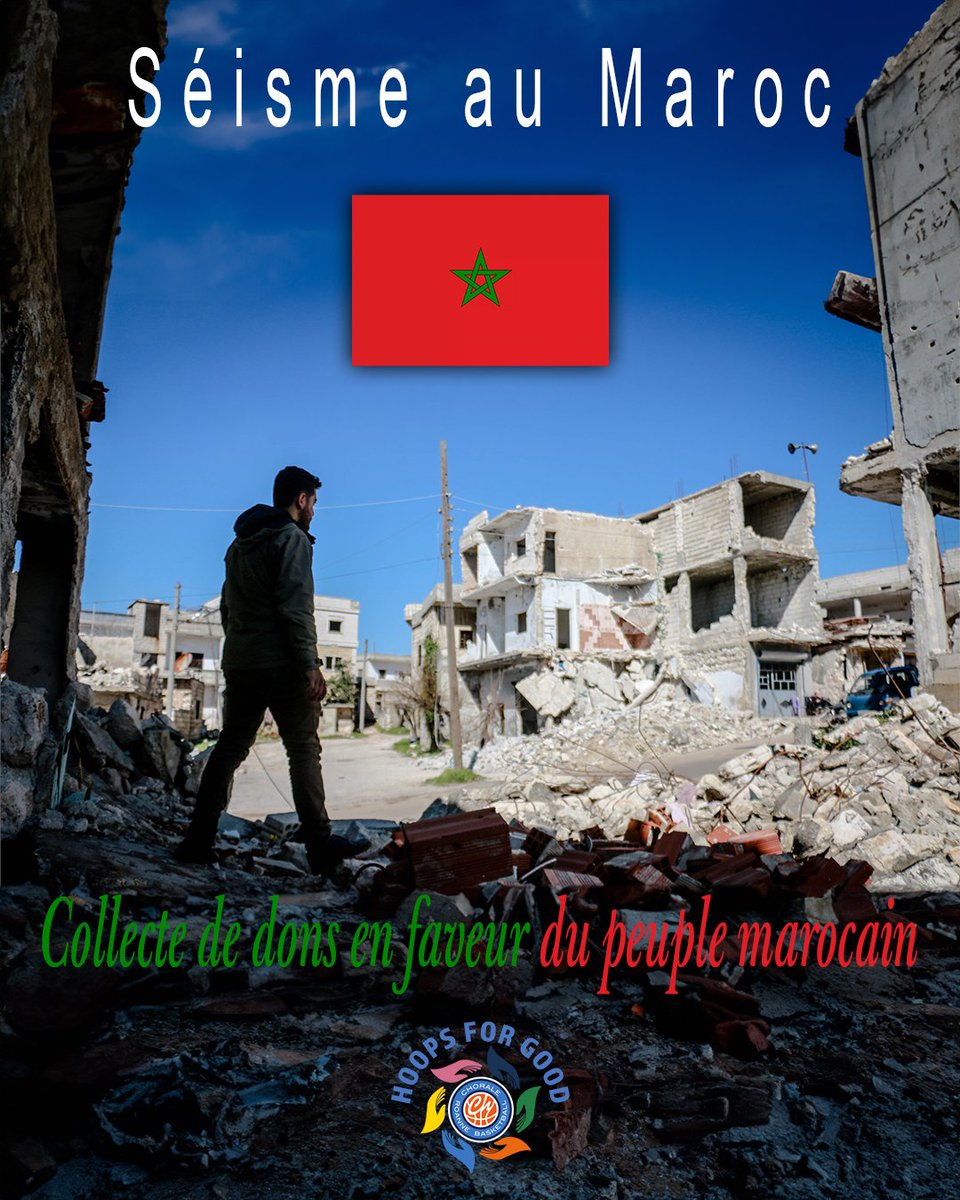 ChoraleRoanne's tweet photo. La Chorale Roanne Basket se mobilise pour le peuple marocain 🔴🟢
Samedi 23 septembre à l'occasion de #BetclicELITE face à Nancy, une urne sera installée dans le hall de Vacheresse pour recueillir vos dons pour venir en aide aux Marocains touchés par le séisme 🗳️
#HoopsForGood https://t.co/PggLu2DU8A