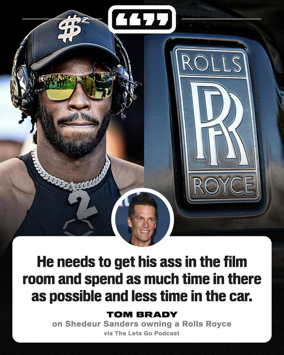 Tom Brady’s advice for Shedeur Sanders after finding out he has a Rolls Royce 😂