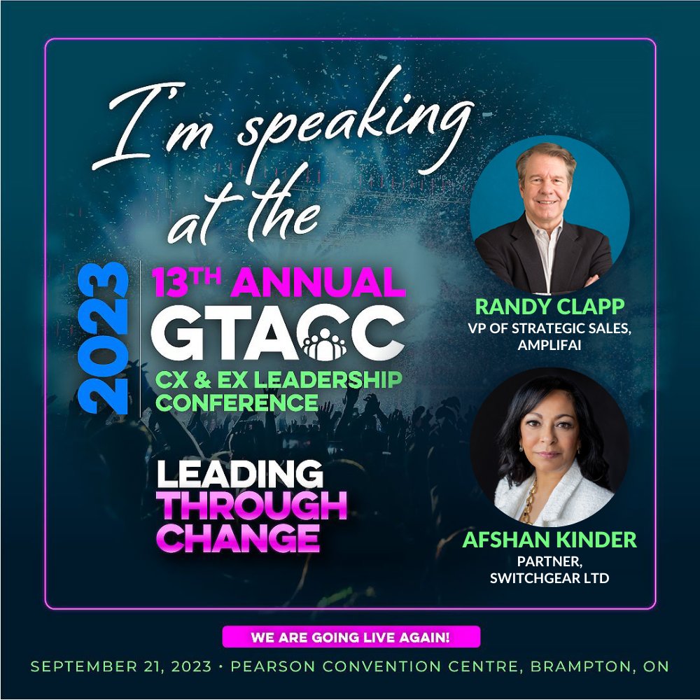 #GTACC 2023 kicks off tomorrow in #Toronto! 

Randy Clapp &amp; Afshan Kinder will be joining a panel discussion on "Leading Through Change with Technology." Trust us –  it's going to be one epic conversation! 

If you're attending, make sure to drop by our booth.