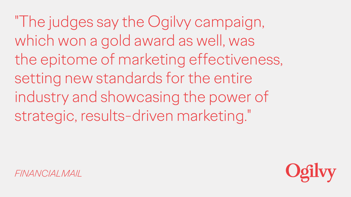 Thrilled to see <a href="/OgilvySA/">Ogilvy South Africa</a> take home the grand prize at the 2023 Effie Awards South Africa for the inspired KFC campaign "How KFC reclaimed its fame by turning its taste from sales killer into a business driver”.

Details via <a href="/FinancialMail/">FinancialMail</a>: okt.to/g5WJU2
#EffieAwards