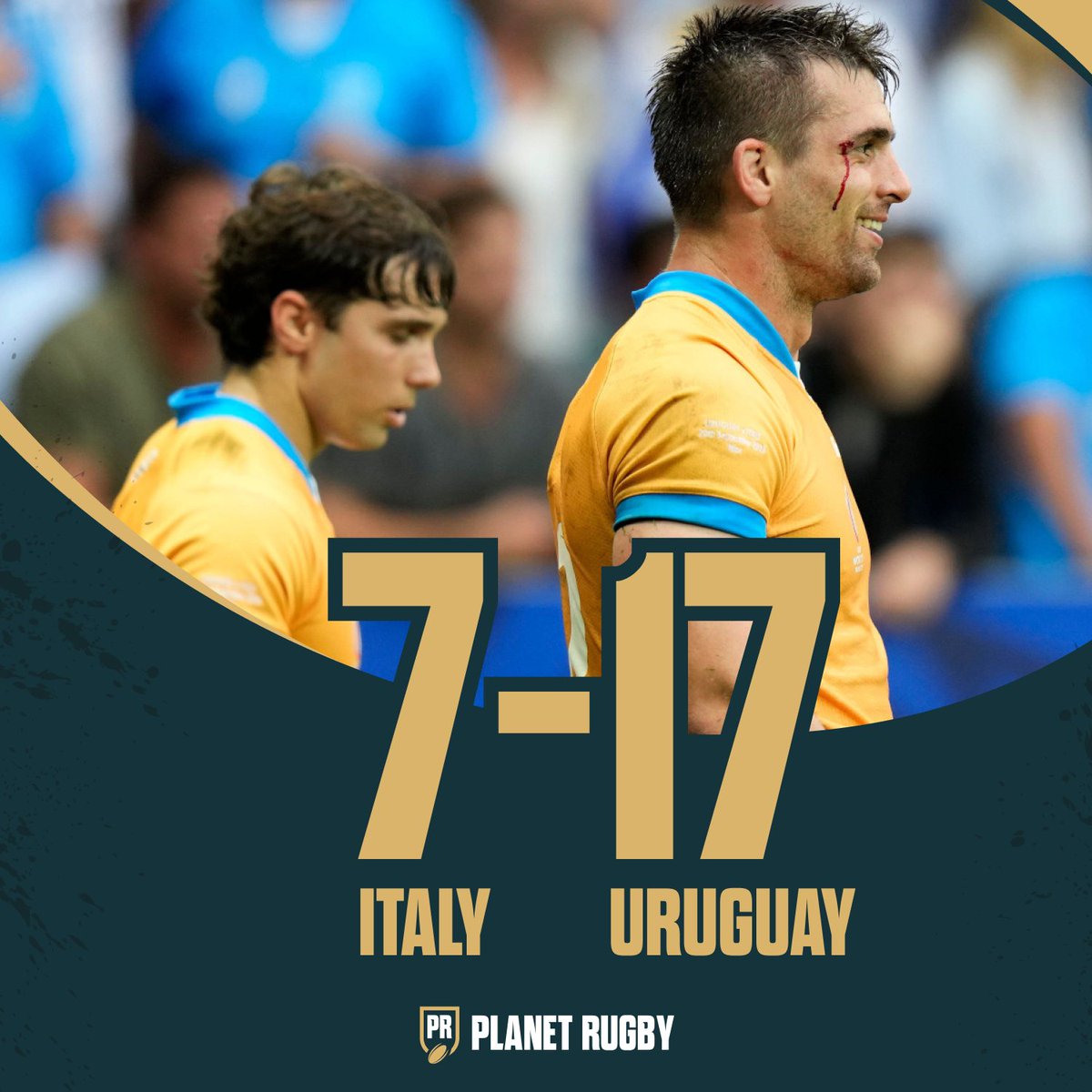 🇮🇹🇺🇾 Uruguay deservedly lead at the break! #ITAvURU #RWC2023