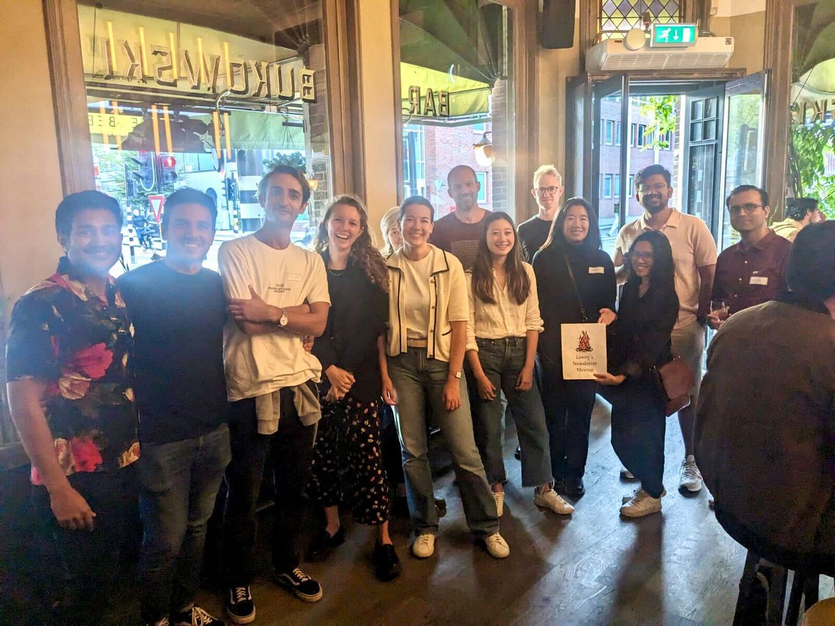 lennysan's tweet photo. Photos from recent community meetups in Amsterdam, Berlin, Lisbon, and Poland.

All meetups are self-organized by the community, with a monthly sponsor covering drinks and food (thanks @panobihq for coving this month!). https://t.co/ShP0qiPy9h
