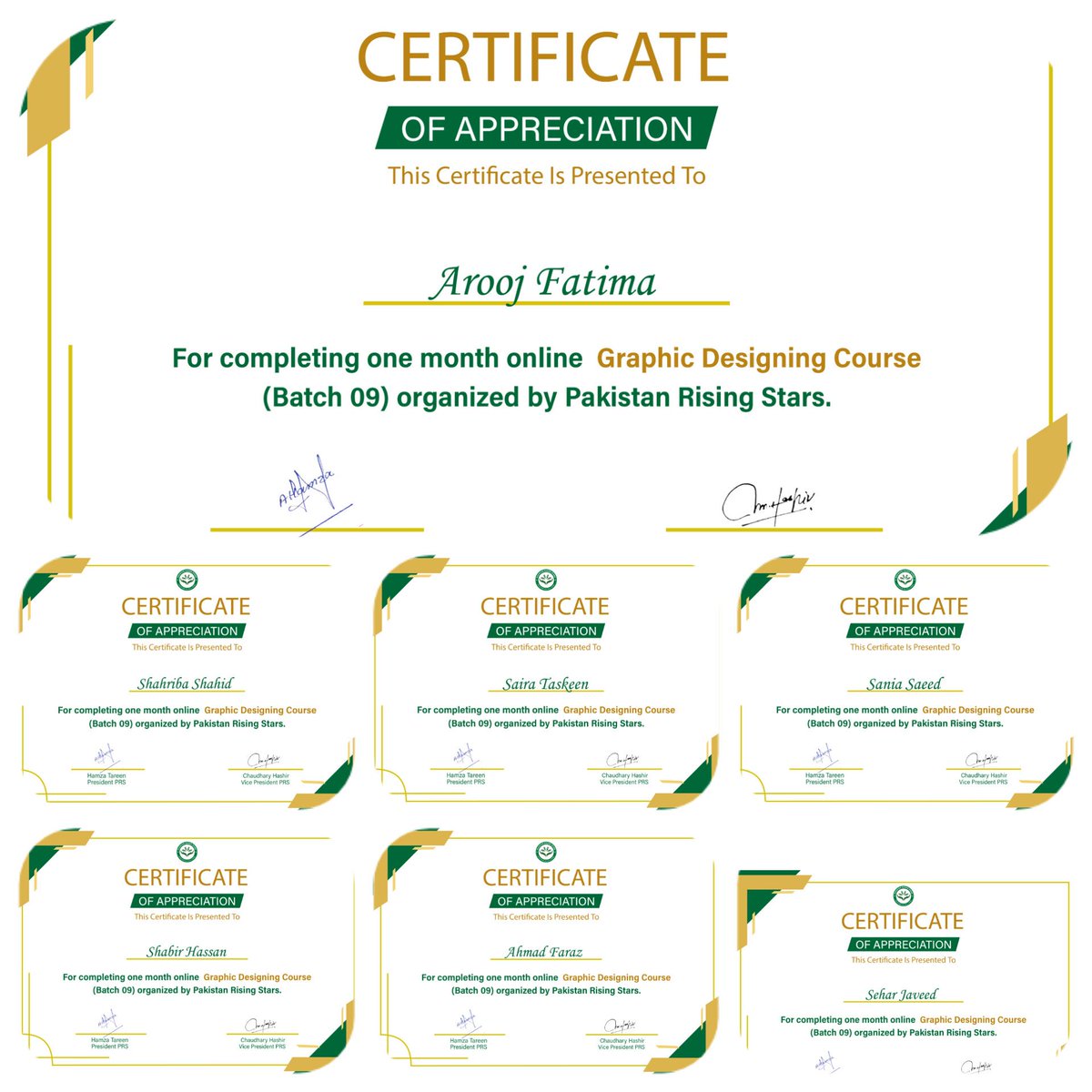 youth_prs's tweet photo. 𝑷𝑹𝑺 𝑬 𝑳𝑬𝑨𝑹𝑵𝑰𝑵𝑮 &amp; 𝑻𝑨𝑳𝑬𝑵𝑻 𝑯𝑼𝑩 Is Glad to Issue Certificates to traines of Graphic Designing Course Batch 09

𝐹𝑜𝑟 𝑚𝑜𝑟𝑒 𝐼𝑛𝑓𝑜𝑟𝑚𝑎𝑡𝑖𝑜𝑛 ;
+ 92 310 8677508

Regard;
𝐏𝐑𝐒 𝐄 𝐋𝐄𝐀𝐑𝐍𝐈𝐍𝐆 𝐀𝐍𝐃 𝐓𝐀𝐋𝐄𝐍𝐓 𝐇𝐔𝐁 https://t.co/tUePy2z7GK