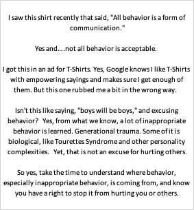 YuditSensei's tweet image. So yes, take the time to understand where behavior, especially inappropriate behavior, is coming from, and know you have a right to stop it from hurting you or others.
#Yudit #Communication #Enough