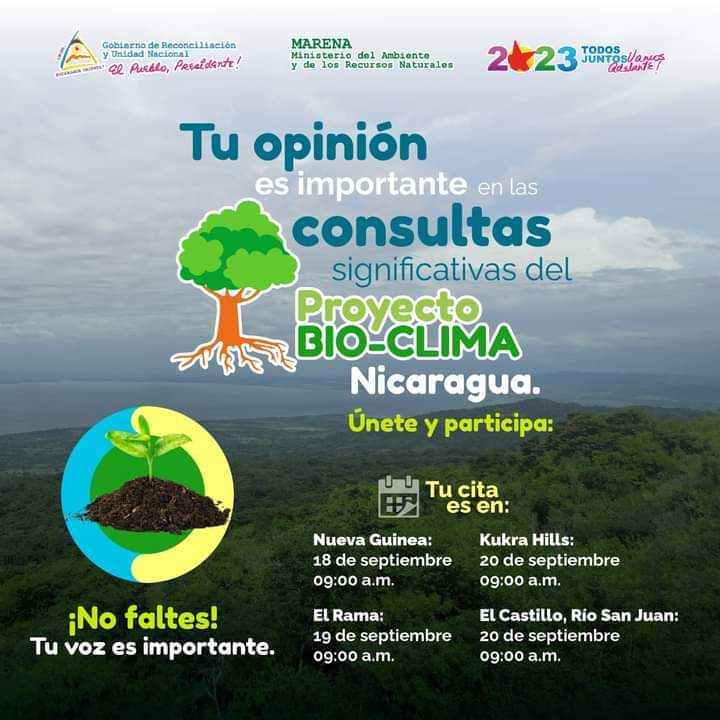 YaderEspinoza01's tweet image. Tu participación es importante en las sesiones de consultas del proyecto #Bioclima Nicaragua,por esa razón,acá les dejo está importante información 
#Nicaragua
#UnidosEnVictorias