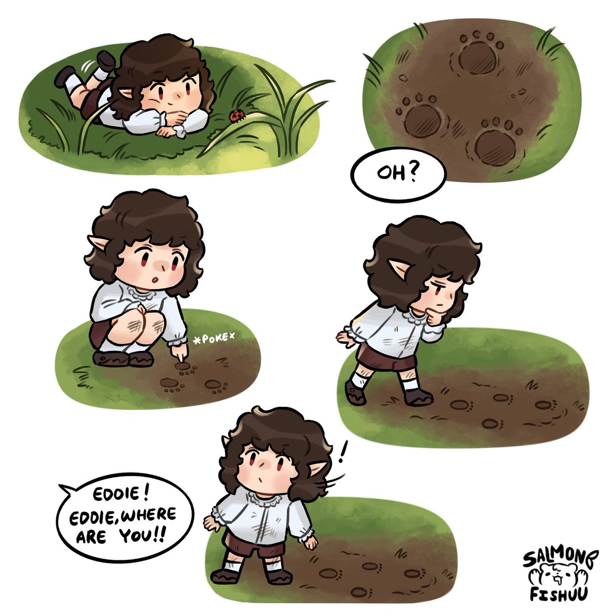 salmonblurb's tweet photo. Bite the Moon (Part 5) Lil explorer!
.
.
.
Check out my Patreon if you wanna support me in making this comic and also see early previews to the next parts!! Thank you for all the support! https://t.co/2H4N8AHtqP
