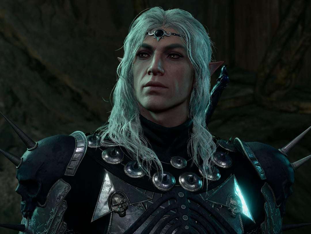 LunethD's tweet photo. A long-haired Astarion mod that keeps his waves? I'll allow it 🍷✨ https://t.co/i7kWfRwel0